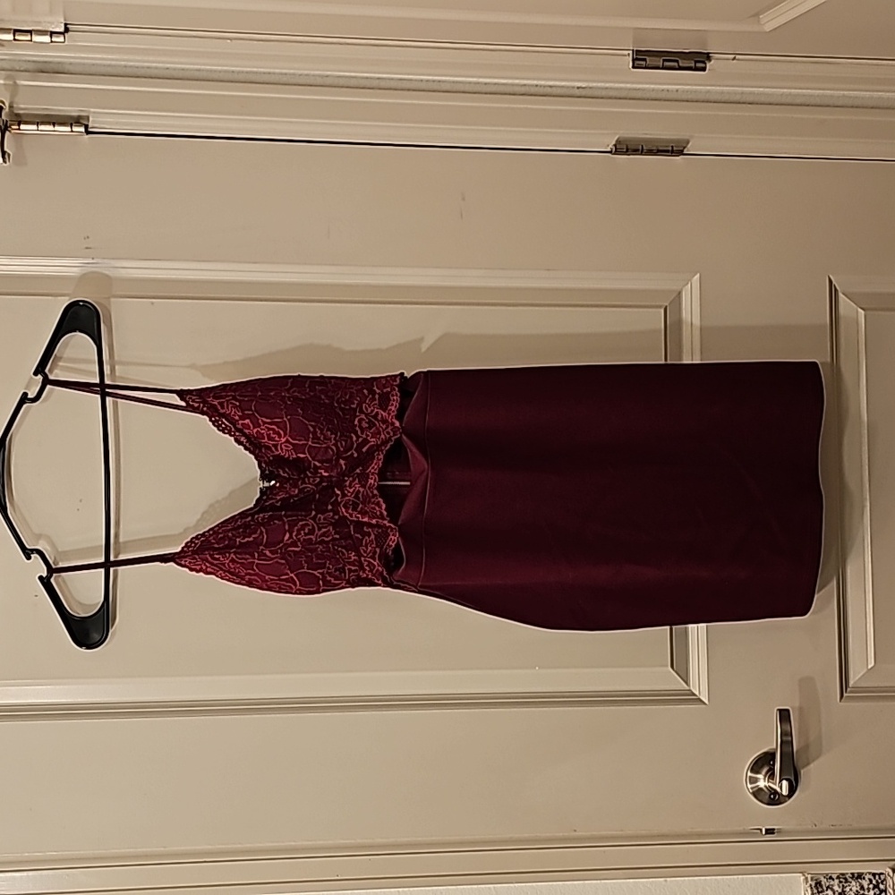 Burgundy dress